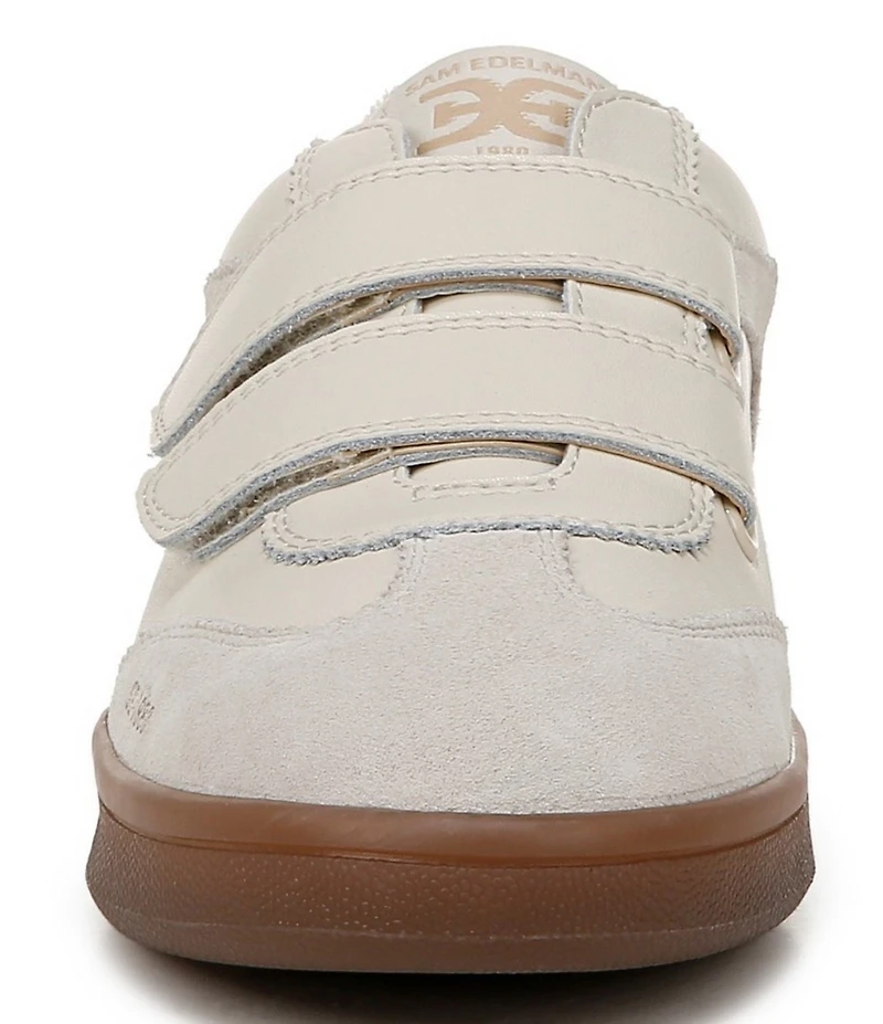 Sam Edelman Talia Leather Suede Street Retro Dual Strap Gum Sole Sneakers