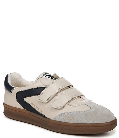 Sam Edelman Talia Leather Suede Street Retro Dual Strap Gum Sole Sneakers