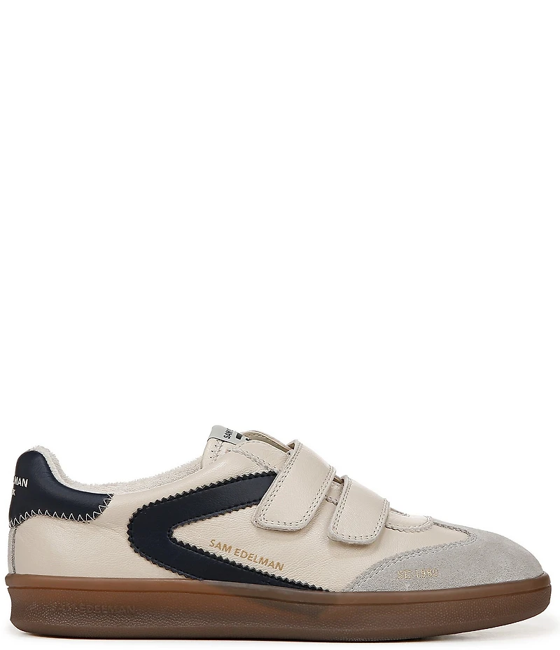 Sam Edelman Talia Leather Suede Street Retro Dual Strap Gum Sole Sneakers
