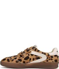 Sam Edelman Talia Gum Sole Leopard Print Calf Hair Dual Strap Street Sneakers