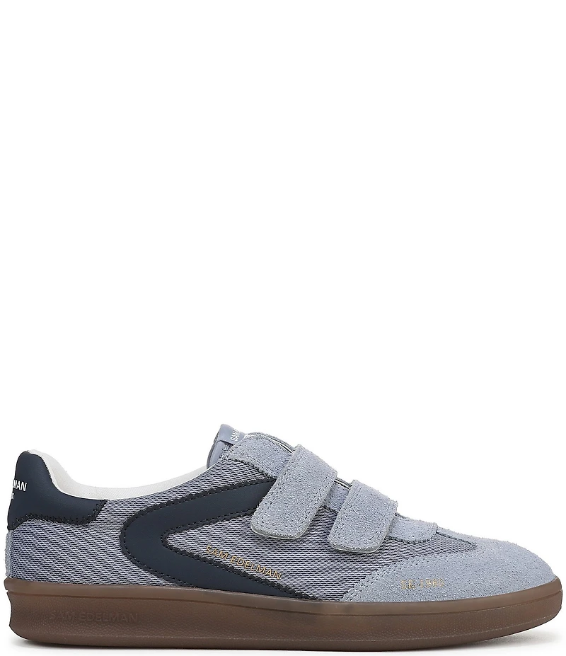Sam Edelman Talia Gum Sole Mesh and Suede Dual Strap Street Sneakers