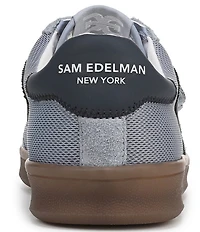 Sam Edelman Talia Gum Sole Mesh and Suede Dual Strap Street Sneakers