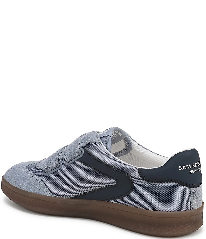 Sam Edelman Talia Gum Sole Mesh and Suede Dual Strap Street Sneakers