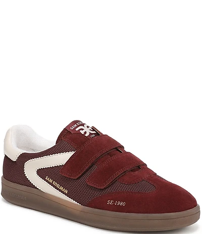 Sam Edelman Talia Gum Sole Mesh and Suede Dual Strap Street Sneakers