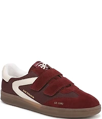 Sam Edelman Talia Gum Sole Mesh and Suede Dual Strap Street Sneakers