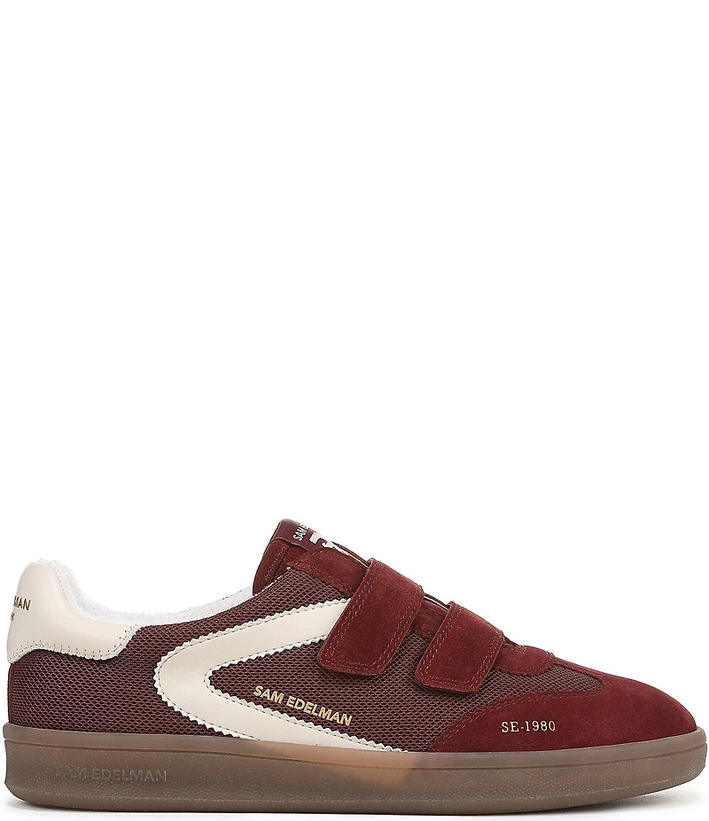 Sam Edelman Talia Gum Sole Mesh and Suede Dual Strap Street Sneakers