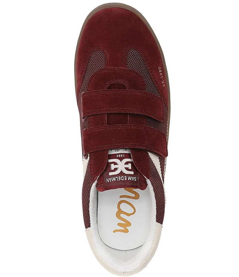 Sam Edelman Talia Gum Sole Mesh and Suede Dual Strap Street Sneakers