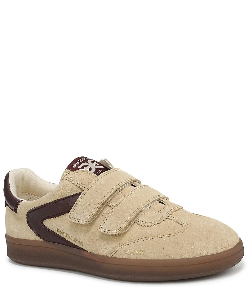 Sam Edelman Talia Gum Sole Suede Dual Strap Street Sneakers