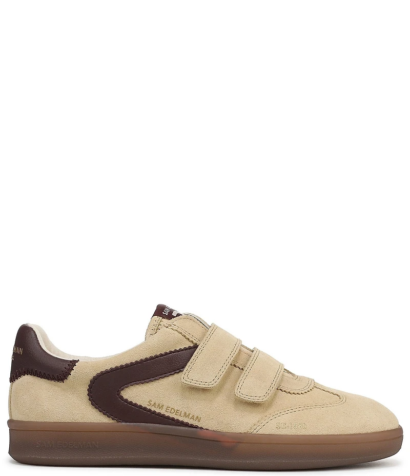 Sam Edelman Talia Gum Sole Suede Dual Strap Street Sneakers
