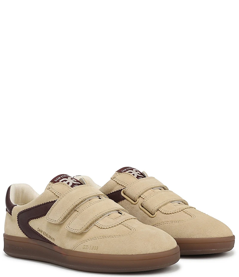 Sam Edelman Talia Gum Sole Suede Dual Strap Street Sneakers