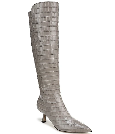Sam Edelman Taylin Croco Embossed Leather Tall Dress Boots