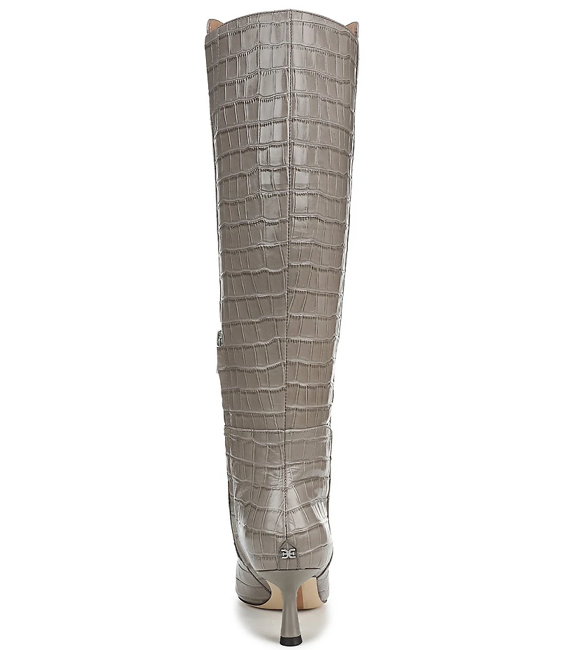 Sam Edelman Taylin Croco Embossed Leather Tall Dress Boots