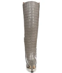 Sam Edelman Taylin Croco Embossed Leather Tall Dress Boots