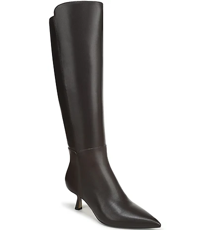 Sam Edelman Taylin Leather Kitten Heel Tall Dress Boots