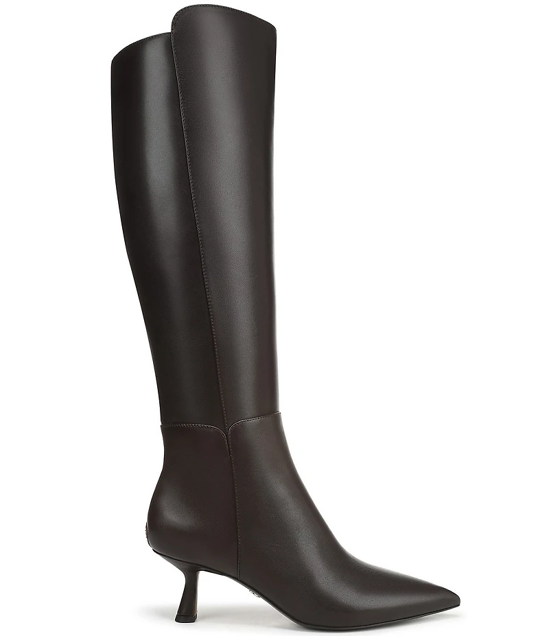 Sam Edelman Taylin Leather Kitten Heel Tall Dress Boots