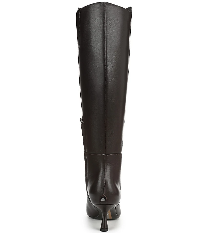 Sam Edelman Taylin Leather Kitten Heel Tall Dress Boots