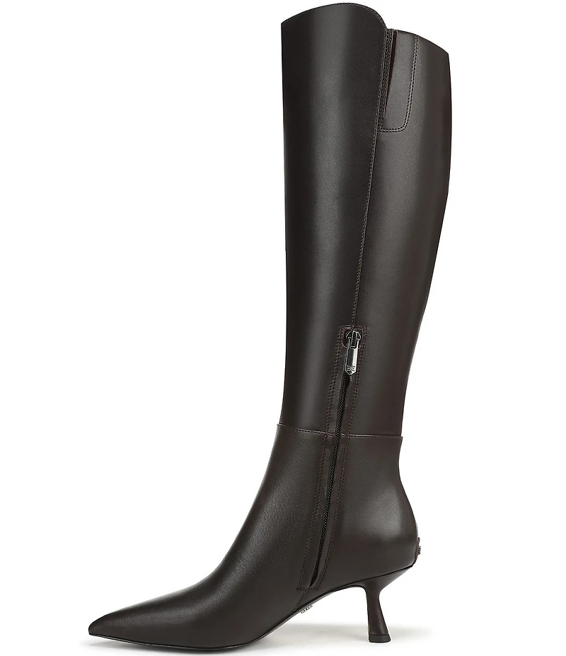 Sam Edelman Taylin Leather Kitten Heel Tall Dress Boots