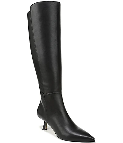 Sam Edelman Taylin Leather Kitten Heel Tall Dress Boots