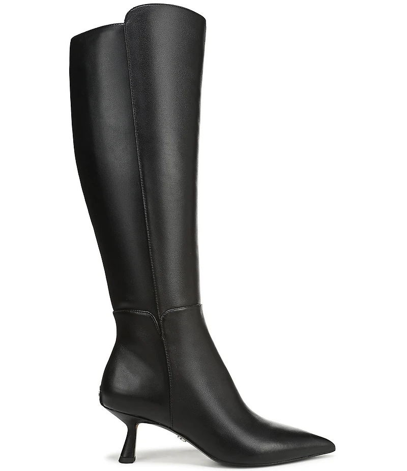 Sam Edelman Taylin Leather Kitten Heel Tall Dress Boots