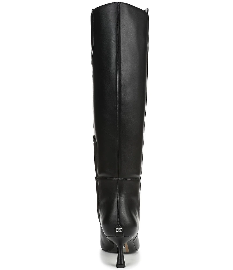 Sam Edelman Taylin Leather Kitten Heel Tall Dress Boots