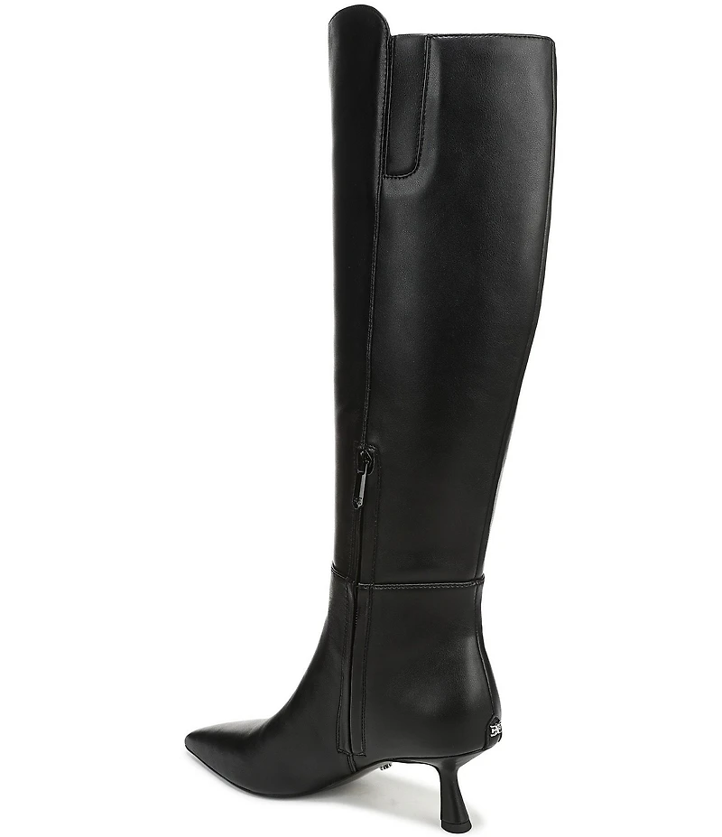 Sam Edelman Taylin Leather Kitten Heel Tall Dress Boots