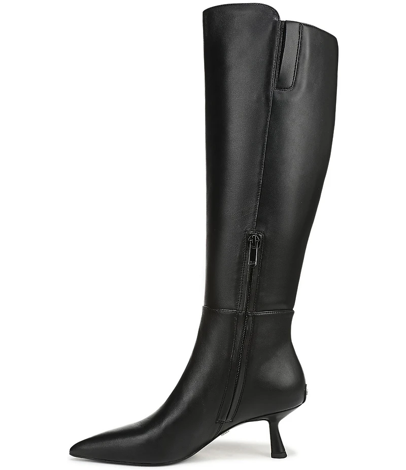 Sam Edelman Taylin Leather Kitten Heel Tall Dress Boots