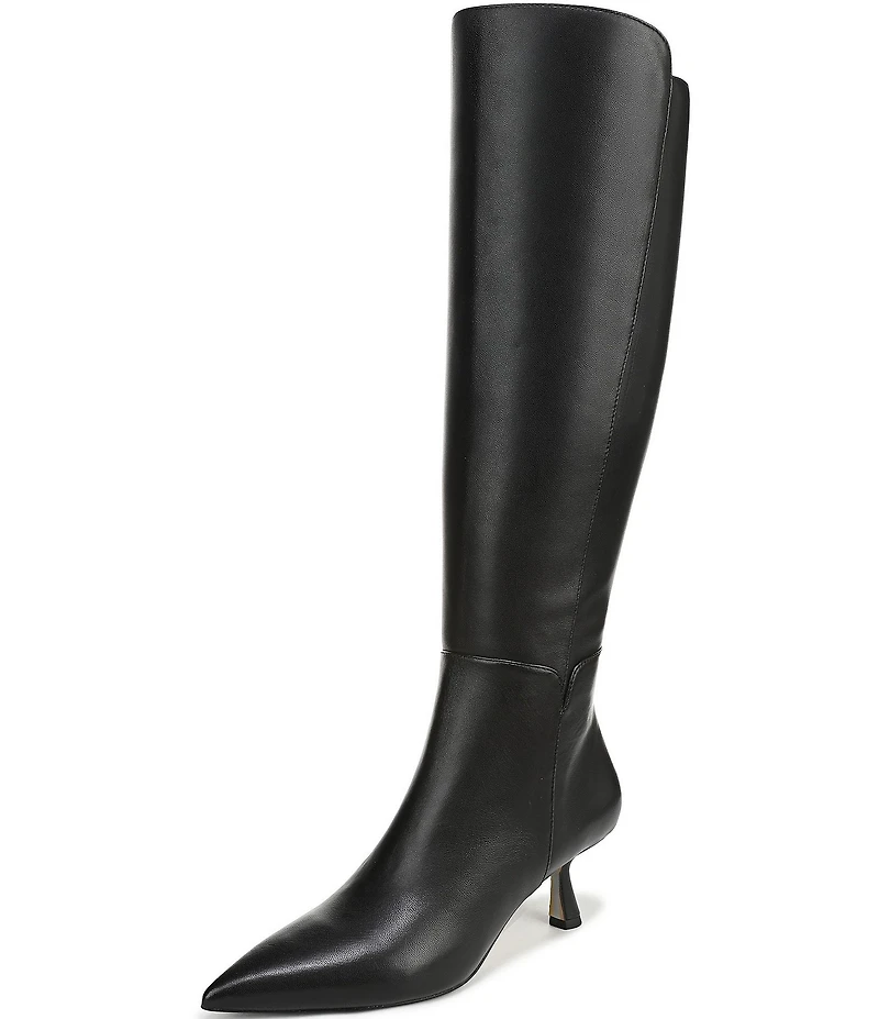 Sam Edelman Taylin Leather Kitten Heel Tall Dress Boots