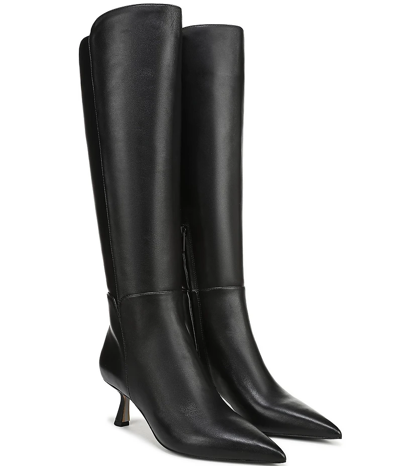 Sam Edelman Taylin Leather Kitten Heel Tall Dress Boots