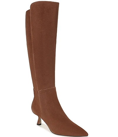 Sam Edelman Taylin Suede Kitten Heel Tall Dress Boots