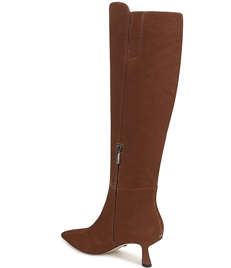 Sam Edelman Taylin Suede Kitten Heel Tall Dress Boots