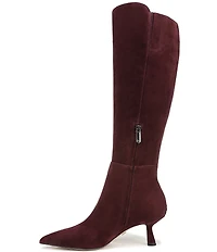 Sam Edelman Taylin Suede Kitten Heel Tall Dress Boots