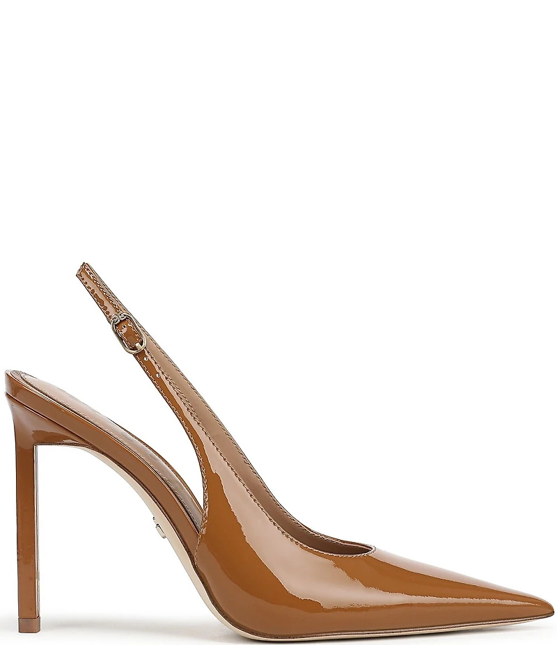 Sam Edelman Tegan Patent Leather Pointed Toe Slingback Stiletto Pumps