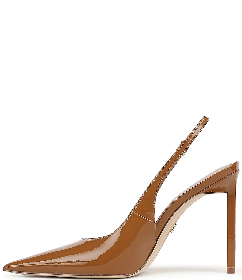 Sam Edelman Tegan Patent Leather Pointed Toe Slingback Stiletto Pumps