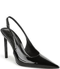 Sam Edelman Tegan Patent Leather Pointed Toe Slingback Stiletto Pumps