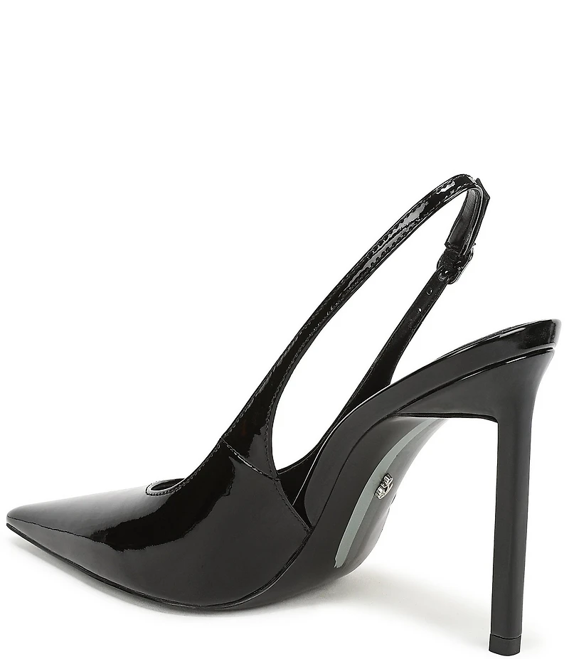 Sam Edelman Tegan Patent Leather Pointed Toe Slingback Stiletto Pumps