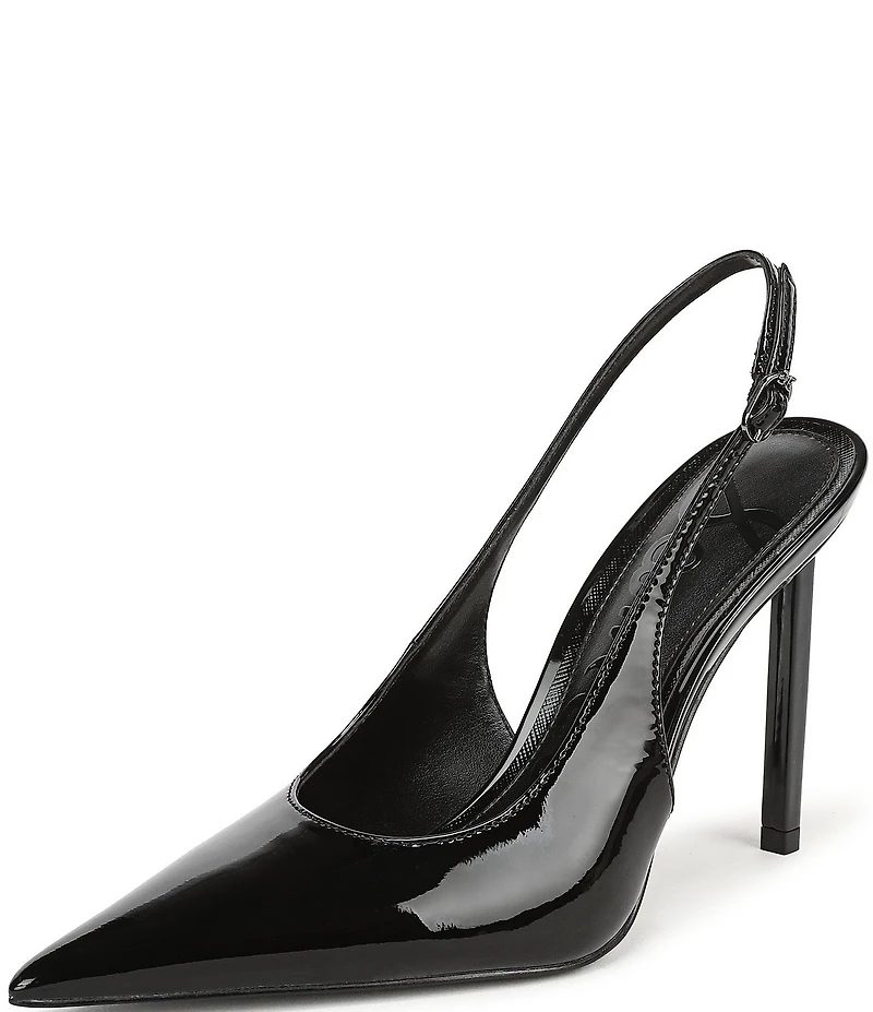 Sam Edelman Tegan Patent Leather Pointed Toe Slingback Stiletto Pumps