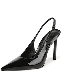 Sam Edelman Tegan Patent Leather Pointed Toe Slingback Stiletto Pumps