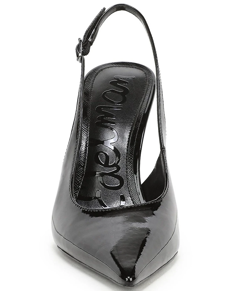 Sam Edelman Tegan Patent Leather Pointed Toe Slingback Stiletto Pumps