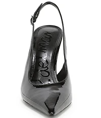 Sam Edelman Tegan Patent Leather Pointed Toe Slingback Stiletto Pumps