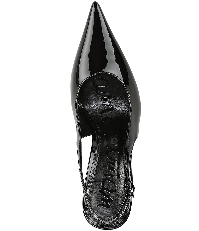 Sam Edelman Tegan Patent Leather Pointed Toe Slingback Stiletto Pumps
