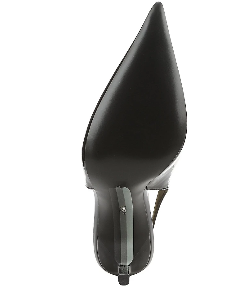 Sam Edelman Tegan Patent Leather Pointed Toe Slingback Stiletto Pumps