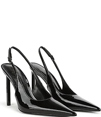 Sam Edelman Tegan Patent Leather Pointed Toe Slingback Stiletto Pumps