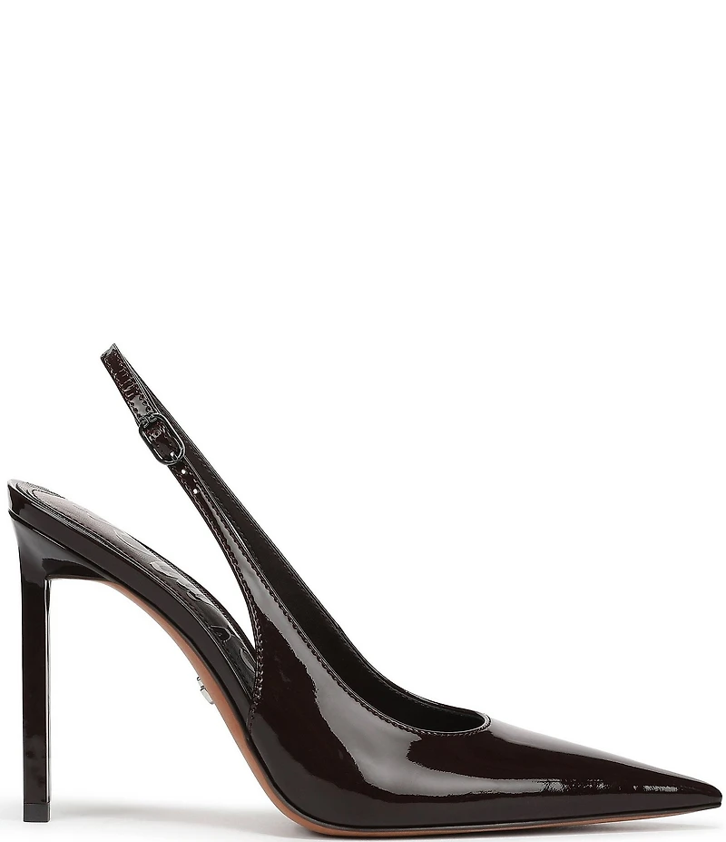 Sam Edelman Tegan Patent Leather Pointed Toe Slingback Stiletto Pumps