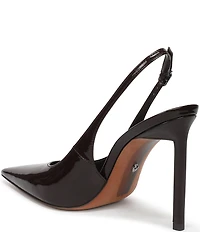 Sam Edelman Tegan Patent Leather Pointed Toe Slingback Stiletto Pumps