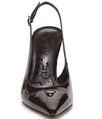 Sam Edelman Tegan Patent Leather Pointed Toe Slingback Stiletto Pumps