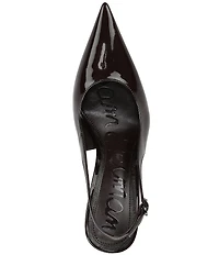 Sam Edelman Tegan Patent Leather Pointed Toe Slingback Stiletto Pumps