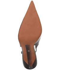 Sam Edelman Tegan Patent Leather Pointed Toe Slingback Stiletto Pumps