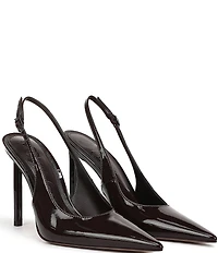 Sam Edelman Tegan Patent Leather Pointed Toe Slingback Stiletto Pumps