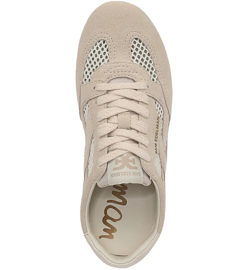 Sam Edelman Tobi Suede and Mesh Lace Up Sneakers