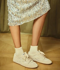 Sam Edelman Tobi Suede and Mesh Lace Up Sneakers